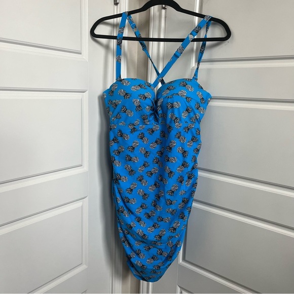 Torrid Blue Pineapple Swimsuit Dress NWT Size 2  (18/20) - Picture 4 of 8